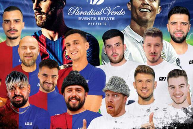 Peste 40 de Influenceri, pe Stadionul „Iuliu Bodola” din Oradea: Un meci de fotbal pentru speranță
