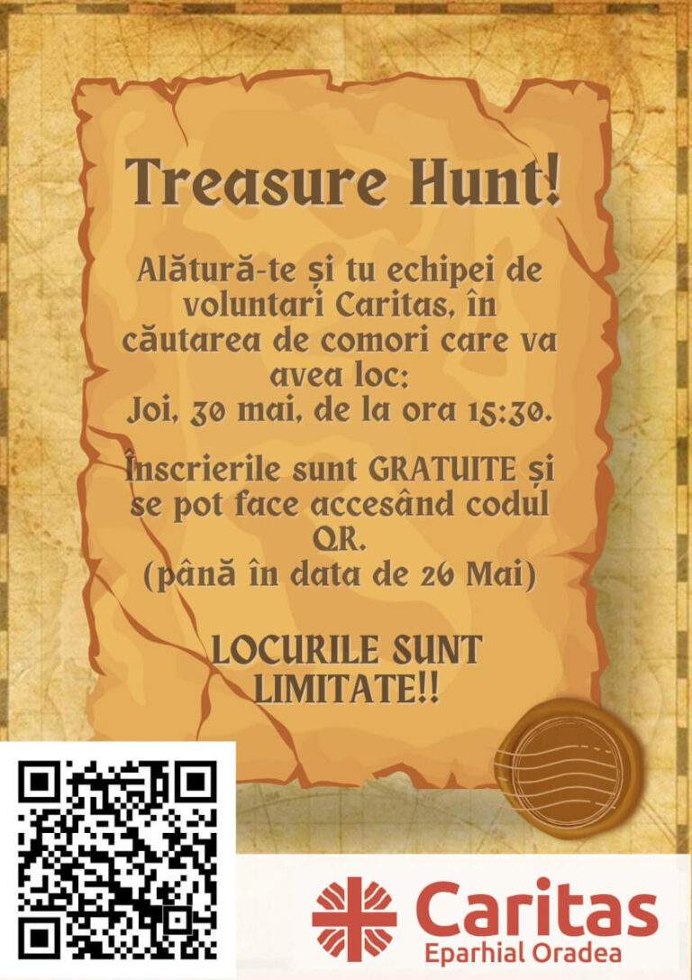 „Treasure” Hunt pentru tinerii orădeni. Premii și distracție garantată