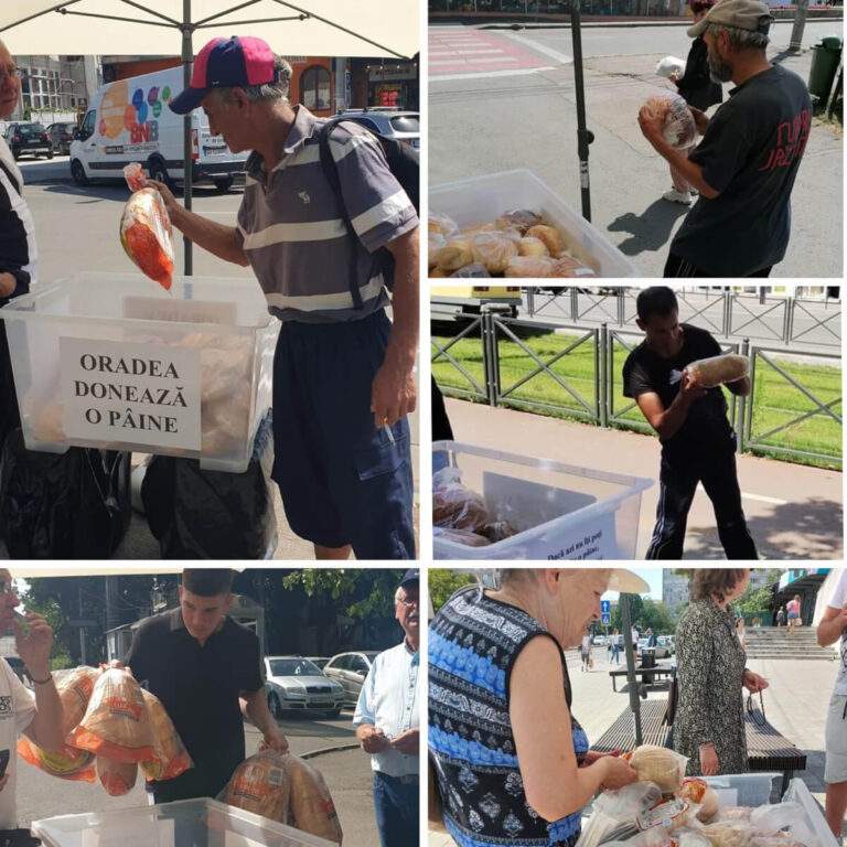 Aproape 500 de pâini, donate persoanelor nevoiașe