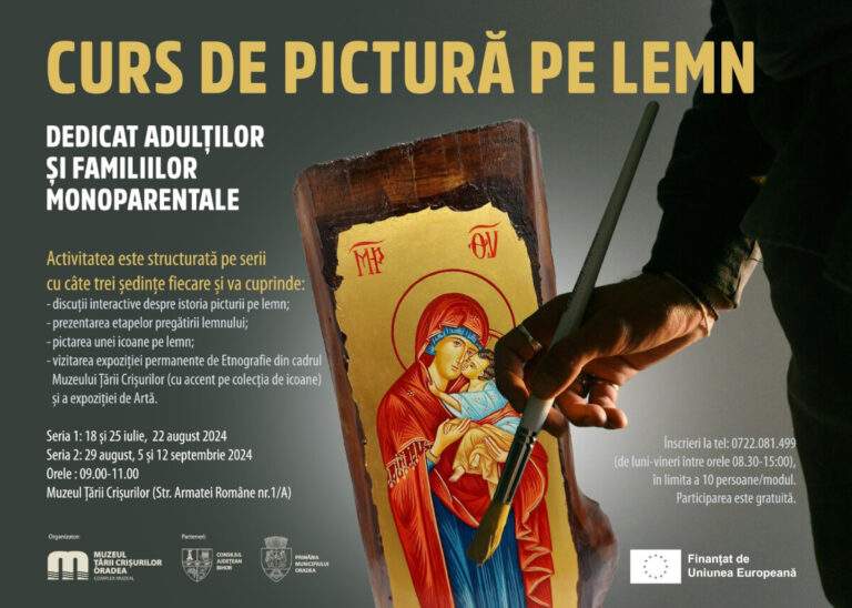 Curs de pictură pe lemn dedicat adulților și familiilor monoparentale