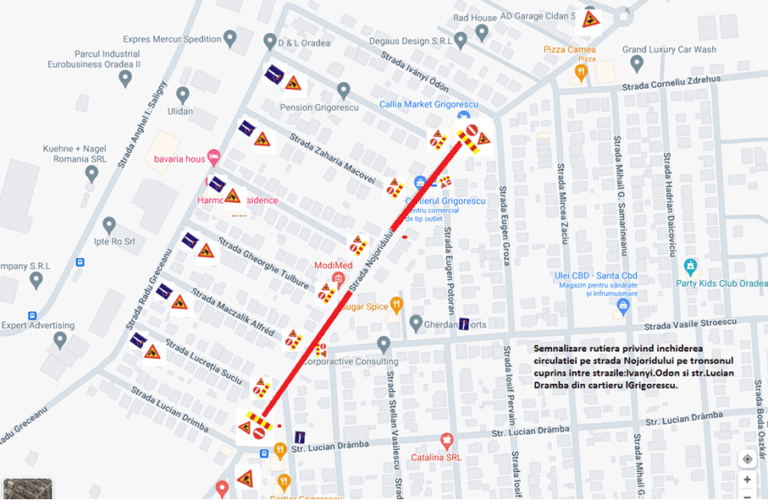 Se închide circulația pe strada Nojoridului