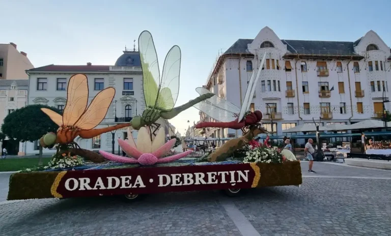 Carele alegorice au sosit în Piața Unirii din Oradea. Ele pot fi admirate până diseară 
