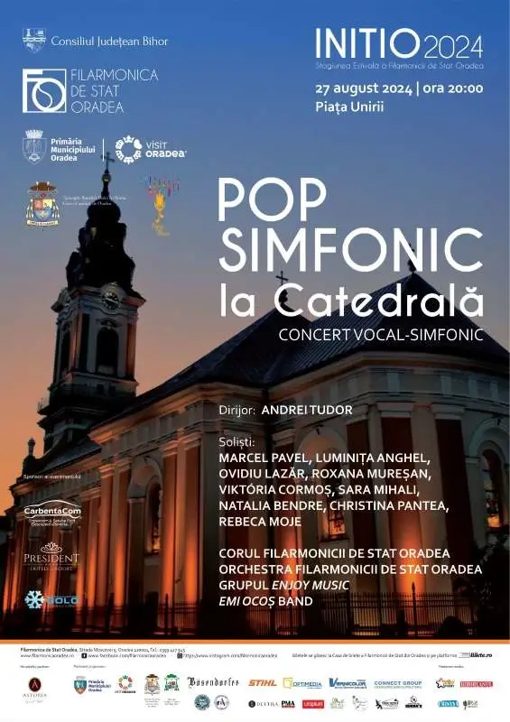 Concert cu Marcel Pavel şi Luminiţa Anghel, în Piaţa Unirii din Oradea; intrare liberă