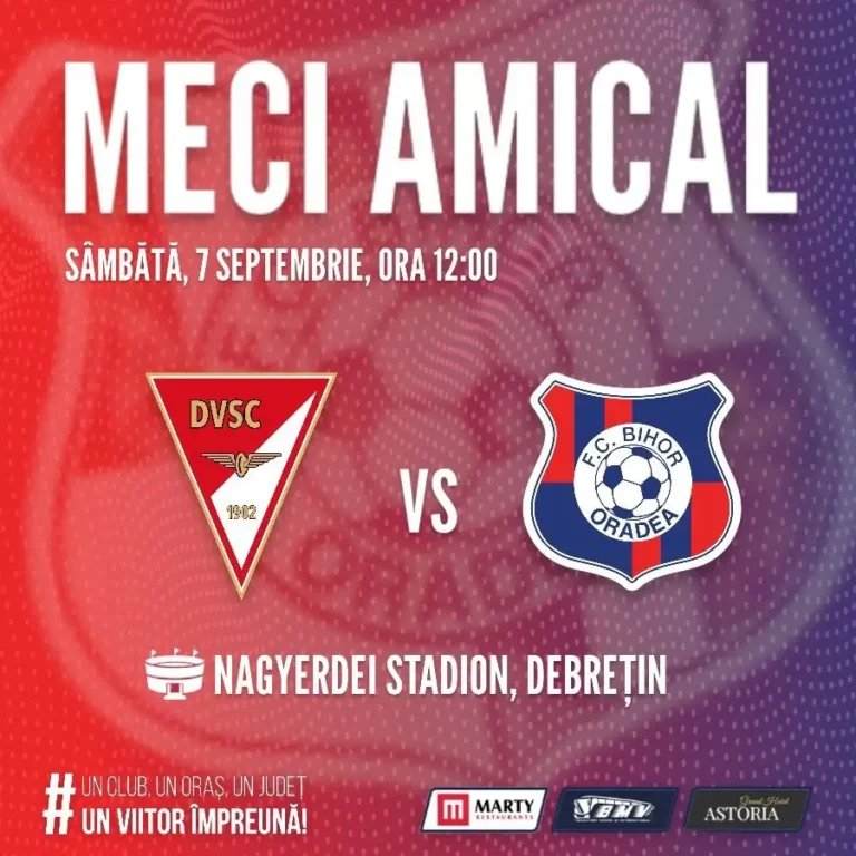 FC Bihor joacă în deplasare cu DVSC Debrecen 