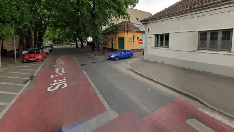 Sens giratoriu la intersecția străzii T. Vladimirescu cu strada Plevnei