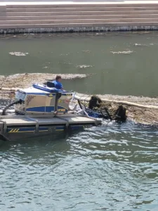 Sute de tone de deșeuri organice extrase din albia râului. Curățenia de toamnă continuă pe Crișul Repede-01