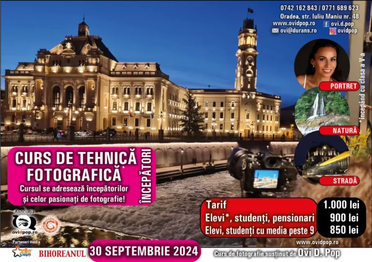Ultimul curs de tehnică fotografică pentru începători din acest an, organizat de artistul Ovi D. Pop