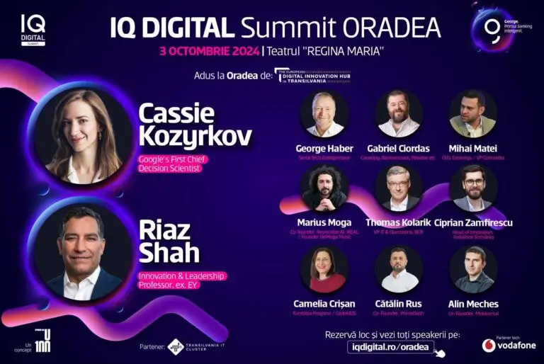 Invitați de renume mondial la IQ Digital Summit Oradea 2024. Printre invitați, un orădean care a devenit cel mai bogat român din SUA
