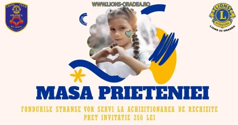 „Masa prieteniei”, o seară a speranței pentru copiii din Oradea
