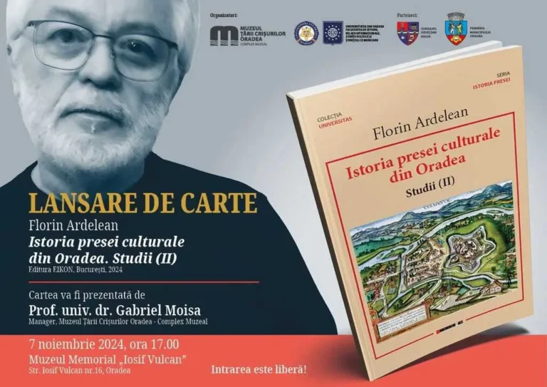 Jurnalistul Florin Ardelean lansează „Istoria presei culturale din Oradea. Studii (II)”