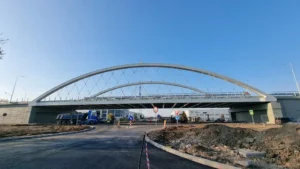 Teste de rezistență la pasajul intermodal de pe Calea Borșului-13 Foto: CJ Bihor