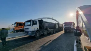 Teste de rezistență la pasajul intermodal de pe Calea Borșului-19 Foto: CJ Bihor