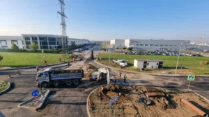 Teste de rezistență la pasajul intermodal de pe Calea Borșului-22 Foto: CJ Bihor