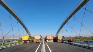 Teste de rezistență la pasajul intermodal de pe Calea Borșului-26 Foto: CJ Bihor