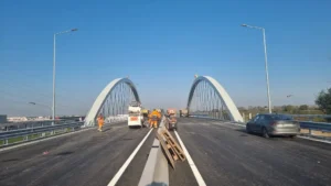 Teste de rezistență la pasajul intermodal de pe Calea Borșului-32 Foto: CJ Bihor