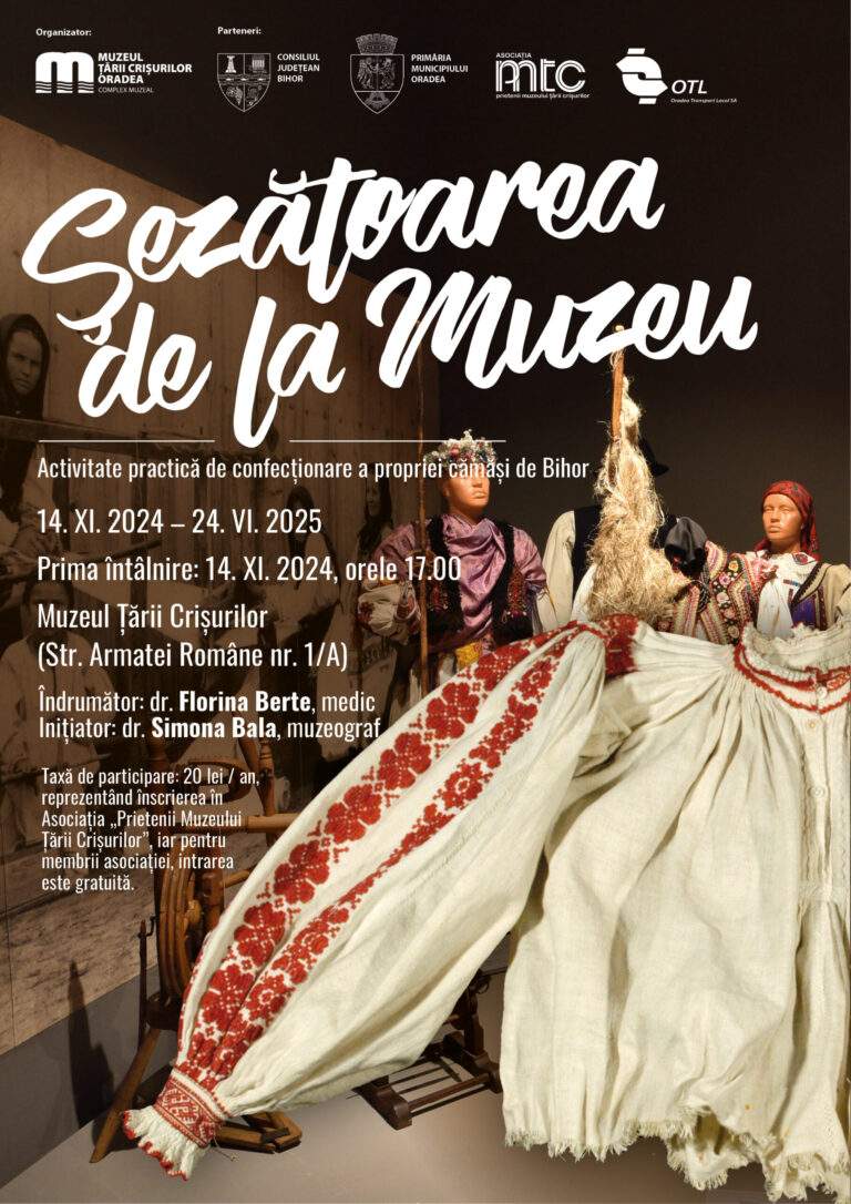 Șezătoare la Muzeul Țării Crișurilor. Învățați să coasă cămașa veche românească