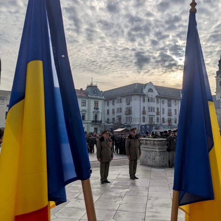 Manifestări de Ziua Națională la Oradea: ceremonii, discursuri și fasole cu ciolan pentru participanți