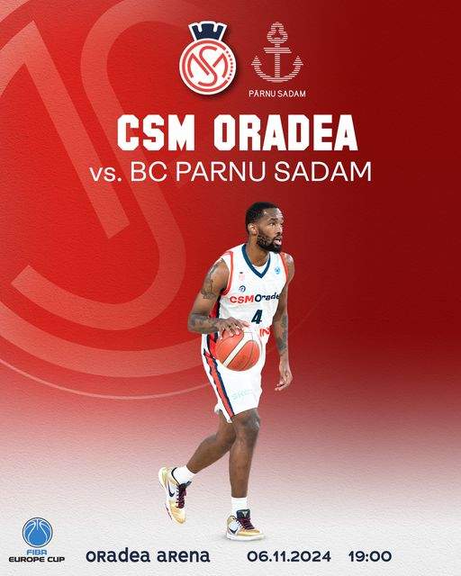 CSM CSU Oradea primește vizita estonienilor de la BC Parnu Sadam