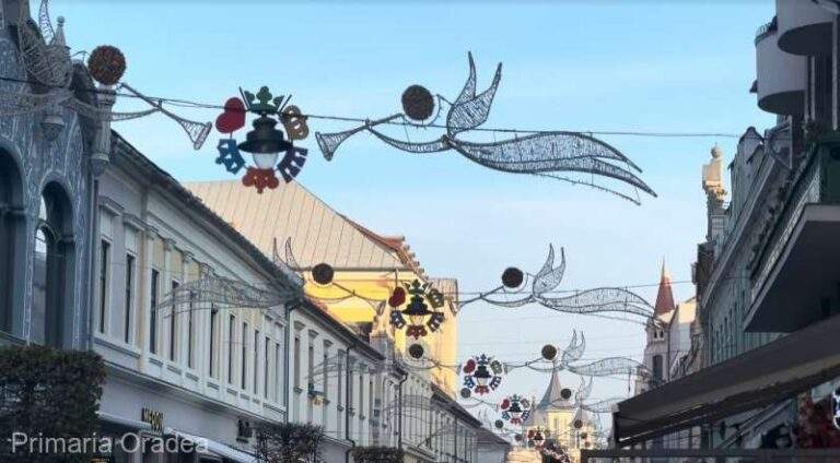 Oradea se pregătește pentru sărbători: Iluminatul festiv prinde contur
