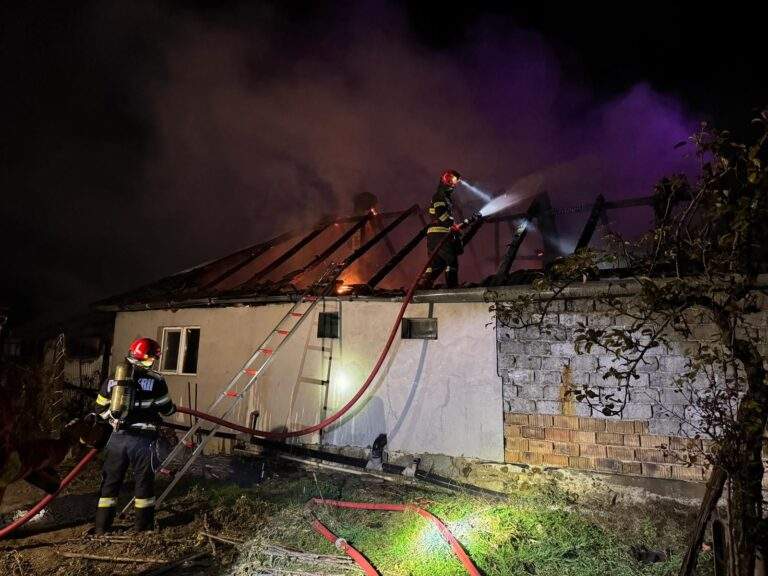Incendiu violent la o casă din Aleșd