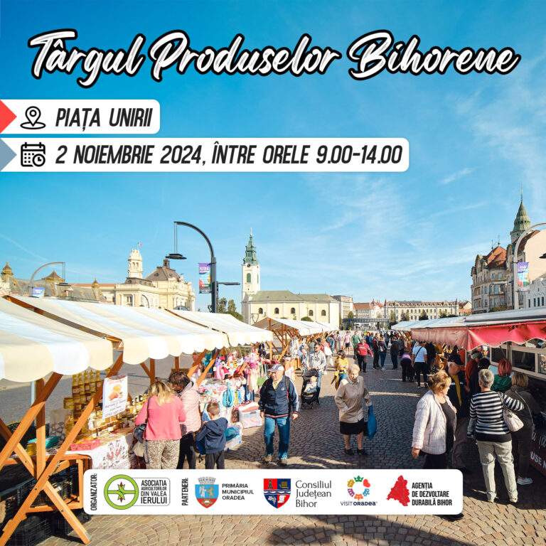 Târg de produse bihorene în Piața Unirii