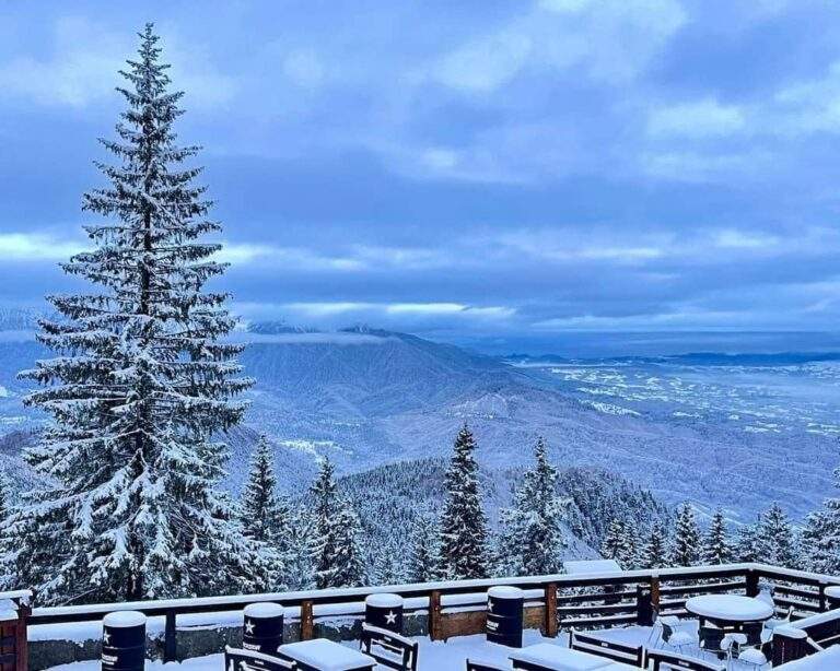 Zăpada se instalează în Munții Apuseni