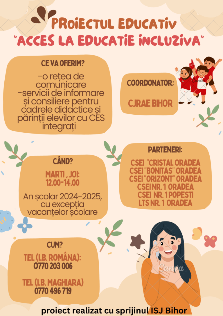Rețea de suport pentru elevii cu CES, lansată în Bihor de Ziua Internațională a Persoanelor cu Dizabilități
