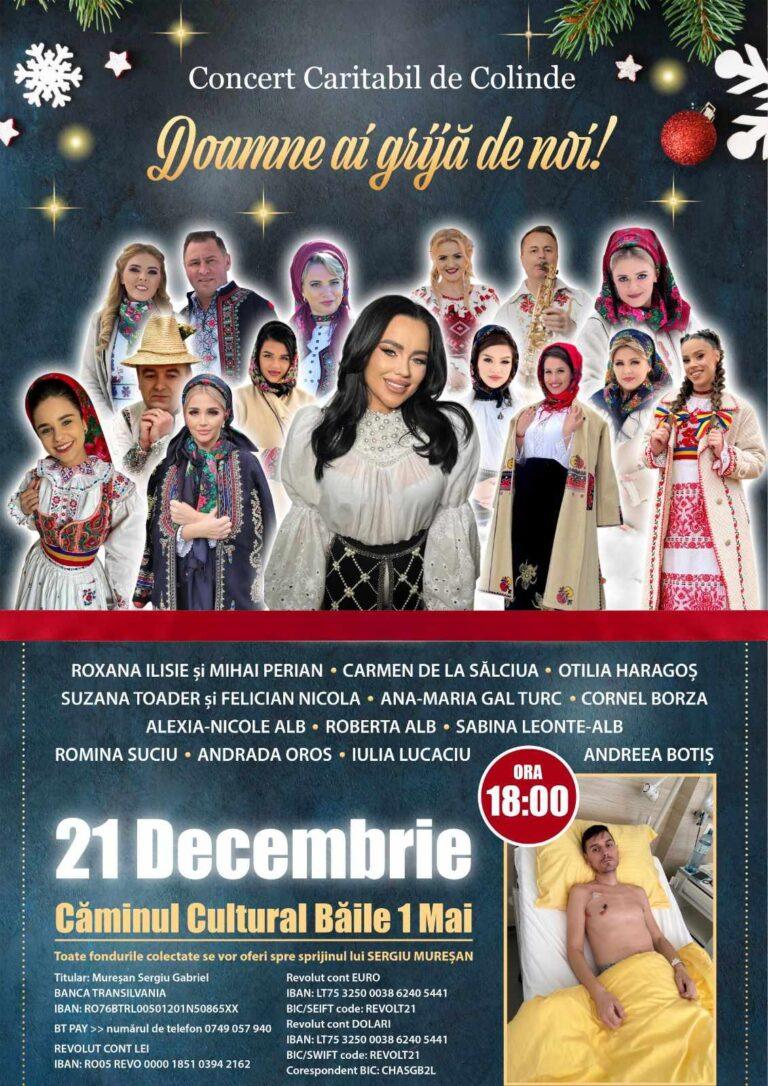 Concert de colinde pentru un tânăr tătic orădean, bolnav de cancer. Carmen de la Sălciua, Otilia Haragoș și Cornel Borza, printre invitați