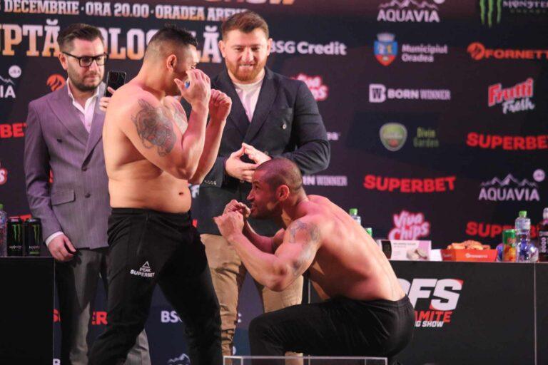 Testul cântarului! „Muntele Bihorului” și „Micuțu”, pregătiți pentru spectacolul Dynamite Fighting Show