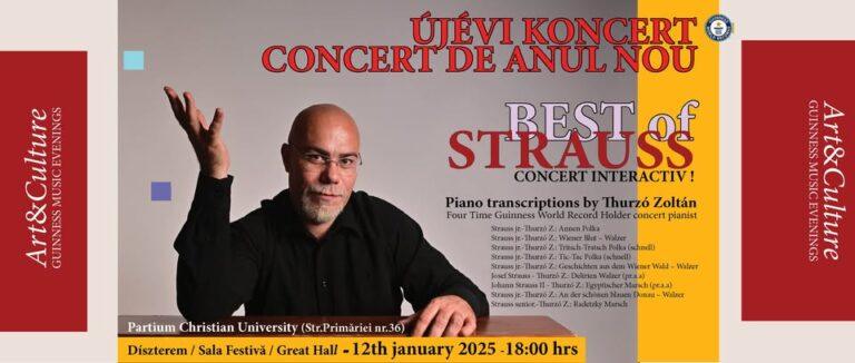 Concert extraordinar de Anul Nou cu pianistul recordurilor mondiale, Thurzó Zoltán, la Oradea