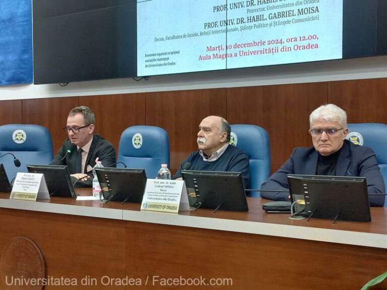 Profesorul emerit Matei Cazacu, despre feţele lui Dracula, la Universitatea din Oradea