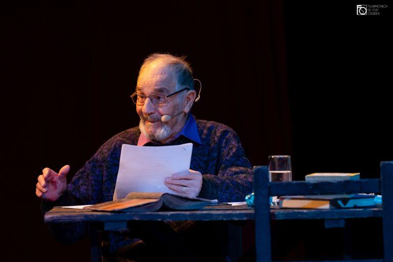 Actorul Eugen Țugulea, recital Eminescu la vârsta de 93 de ani. „Mulţumesc destinului hărăzit de Dumnezeu care a prevăzut în programul Lui şi acest moment unic în viaţa unui român”