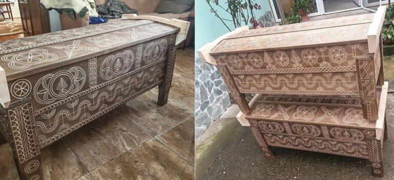 Meşteşugul lădăritului nu s-a stins la Budureasa. „Lădoaiele”, decorate cu motive populare și simboluri tradiționale, sunt o adevărată operă de artă locală