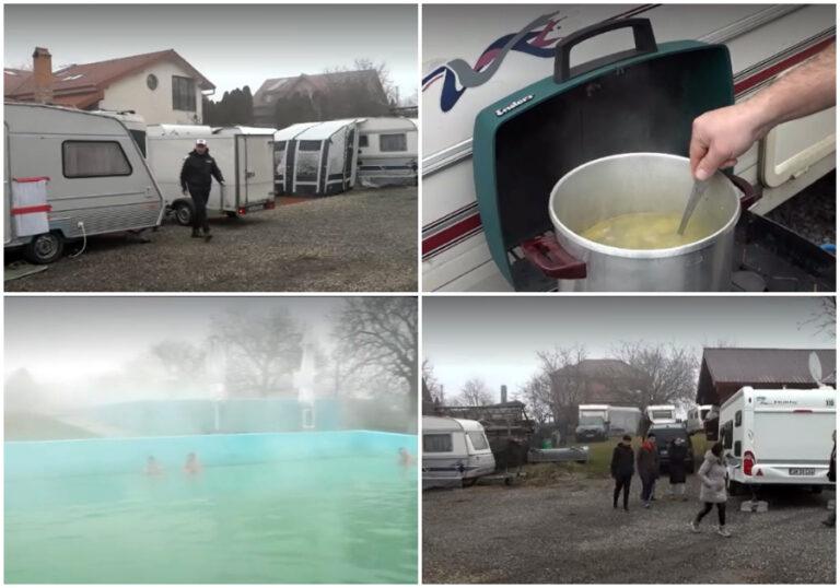 Revelion de poveste la rulotă. Camping de lângă Oradea, locul preferat al petrecăreților în apă termală