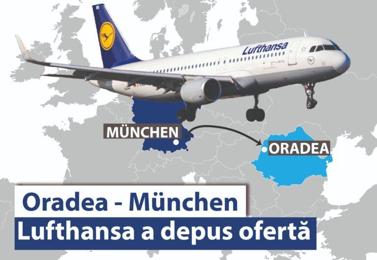 Compania Lufthansa, interesată să opereze zborurile din Oradea spre München
