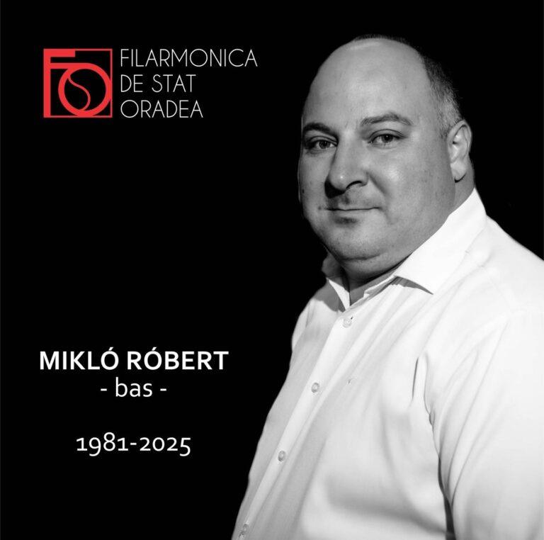 Doliu la Filarmonica de Stat din Oradea. Coristul Mikló Róbert s-a stins din viață