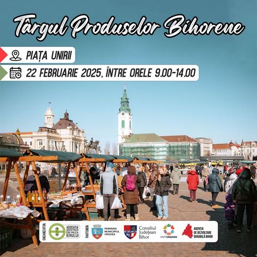 ​Târgul Produselor Locale va avea loc în Piața Unirii din Oradea