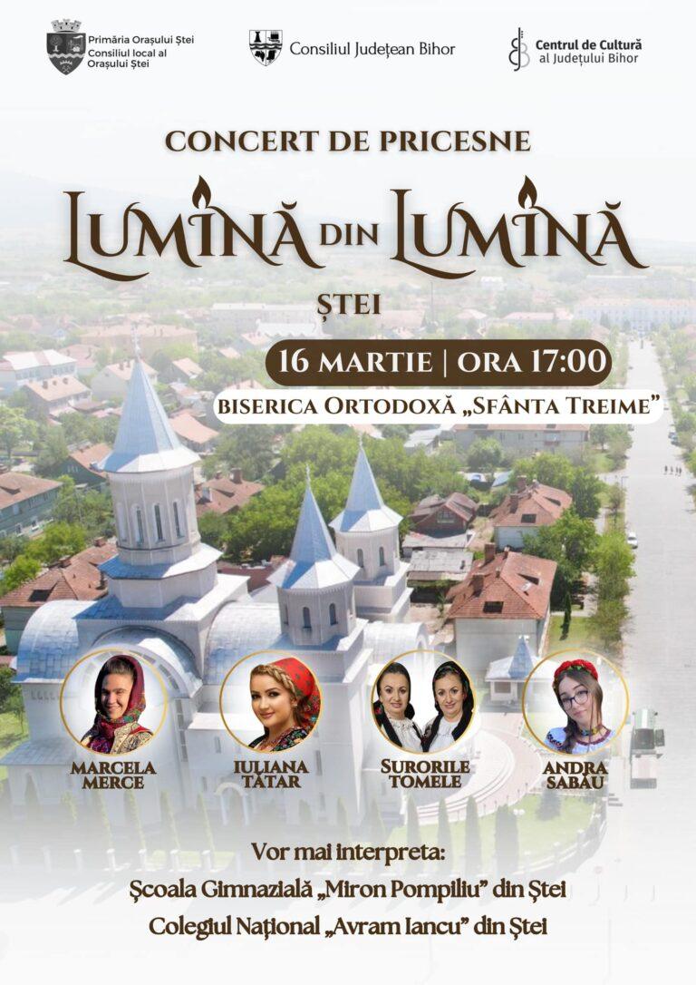 Concert de Pricesne „Lumină din Lumină”, la Ștei