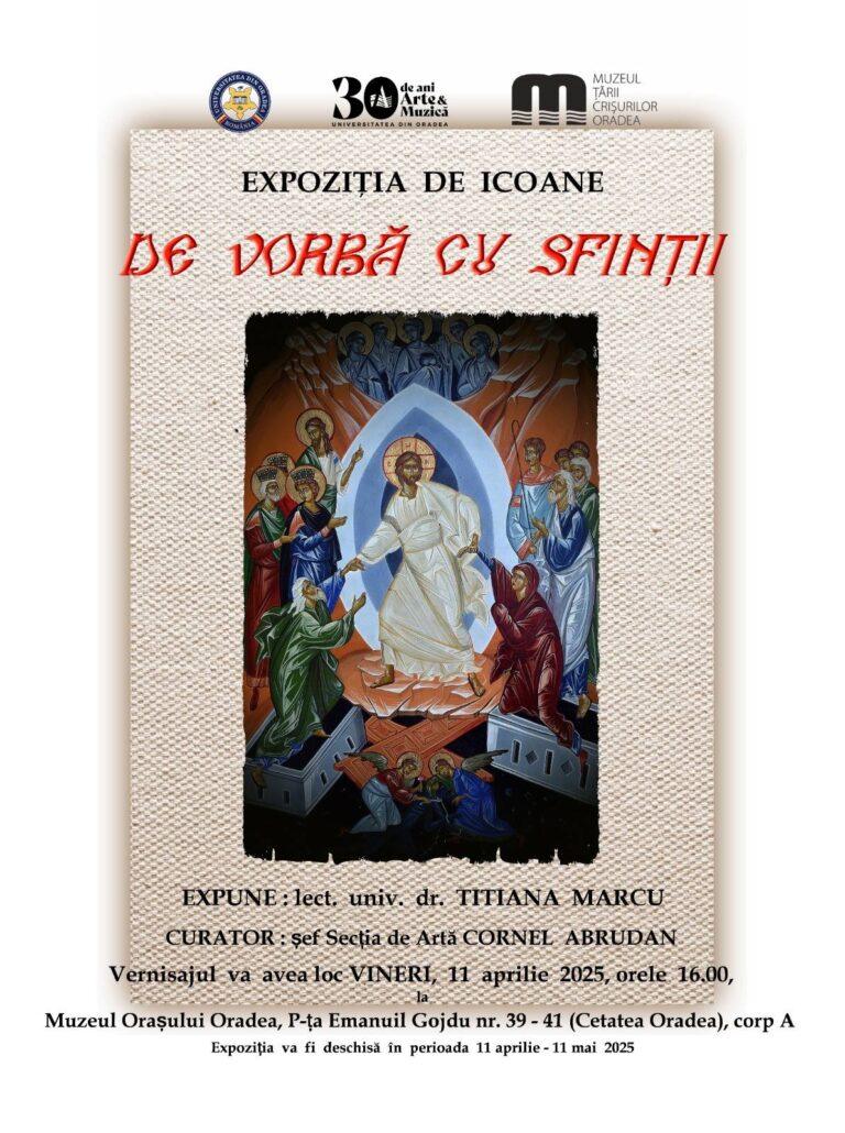 Vernisajul expoziției „De vorbă cu Sfinții” a artistei  lect. univ. dr. Titiana Marcu