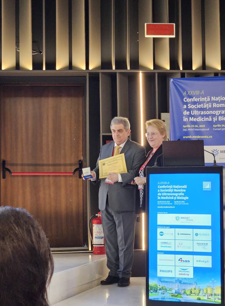 ​Dr. Ciprian Brisc, distins cu Premiul de Excelență „Gheorghe Badea” pentru contribuții excepționale la ultrasonografia moleculară​