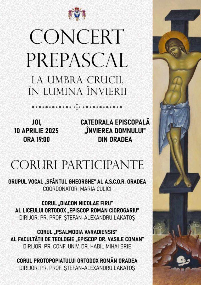 Concert pre-pascal „La umbra Crucii, în Lumina Învierii”, la Catedrala Episcopală din Oradea