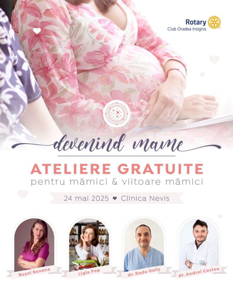 Viitoarele mame și proaspetele mămici, invitate la ateliere despre alăptare, nutriție și primul ajutor