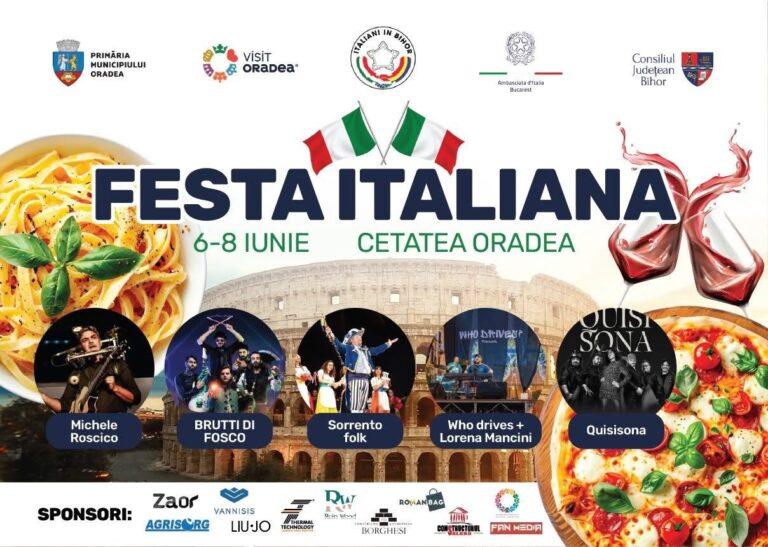 Festa Italiana începe, vineri, 6 iunie, în Cetatea Oradea. Trei zile de muzică și gastronomie italiană