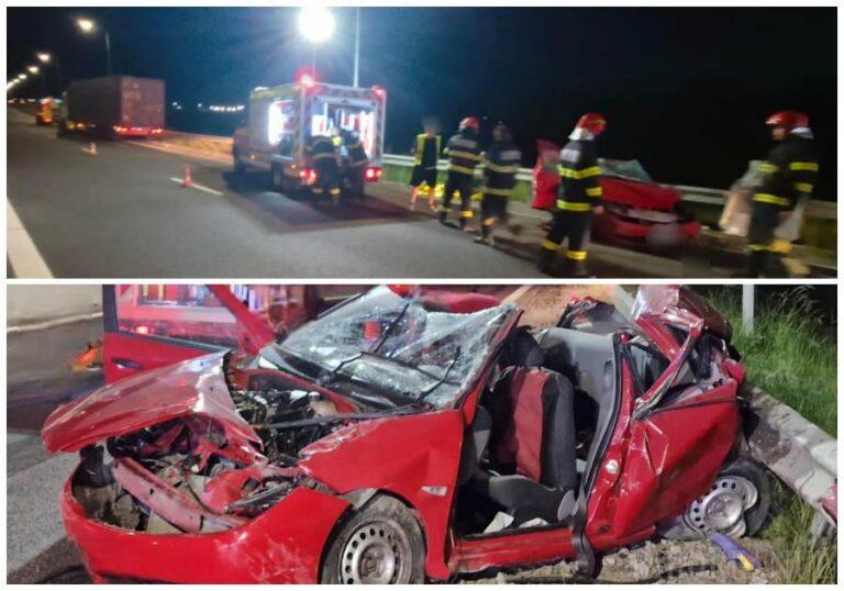 Poliția a stabilit cauzele accidentului de pe Drumul Expres DEx16, în care o femeie și-a pierdut viața și alți doi pasageri au fost răniți