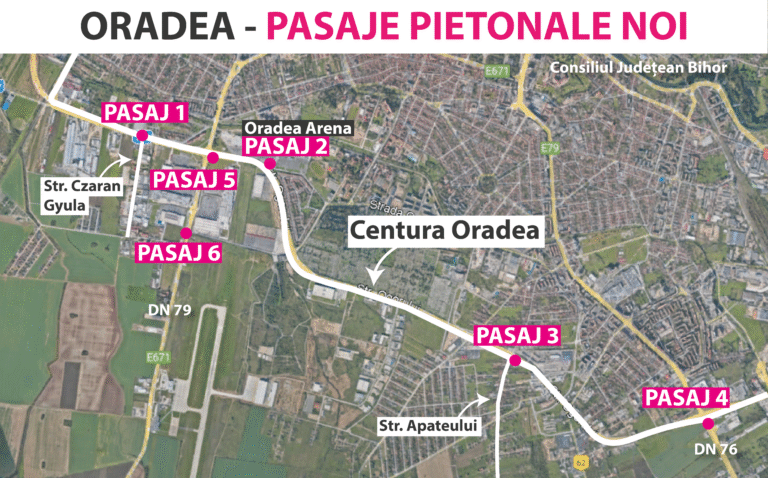 Patru pasaje pietonale subterane vor fi realizate în Oradea