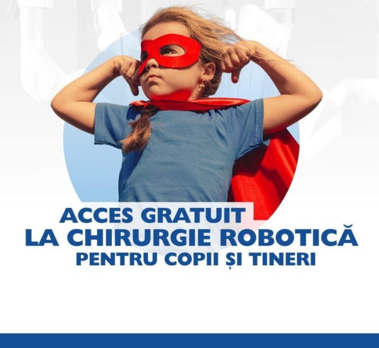 Acces gratuit la chirurgie robotică pentru copii și tineri de până la 30 de ani
