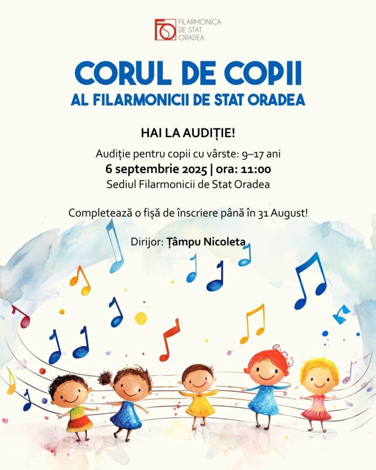 Filarmonica de Stat Oradea lansează primul Cor de Copii din istoria sa