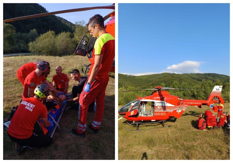 Un turist s-a accidentat în zona Piatra Bulzului. S-a intervenit cu elicopterul SMURD