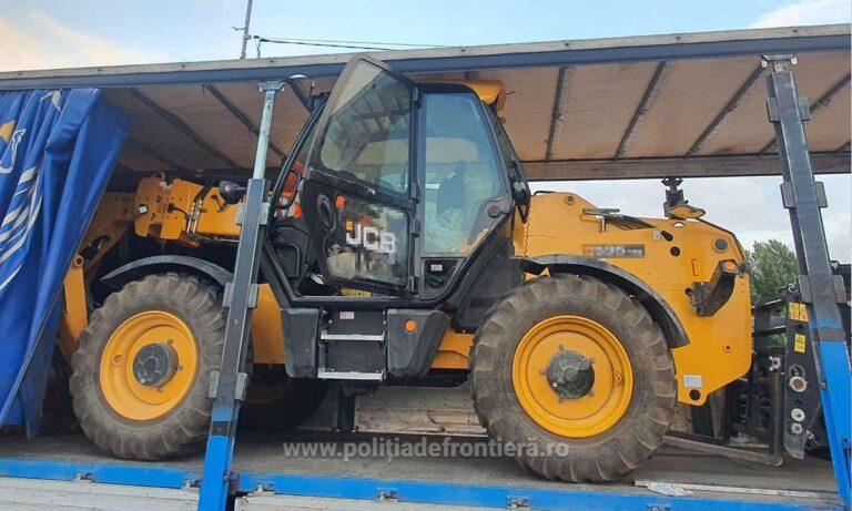 Utilaje agricole și de construcții în valoare de peste 270.000 euro, reținute de polițiștii de frontieră