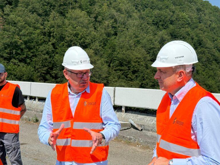 Vizită de lucru pe șantierul Barajului Leșu din județul Bihor. Investiție de aproape 100 de milioane de lei, în grafic pentru finalizare
